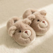 Plush Slippers Home Cotton Slippers Heel-wrapping Shoes Boys And Girls Warm Shoes