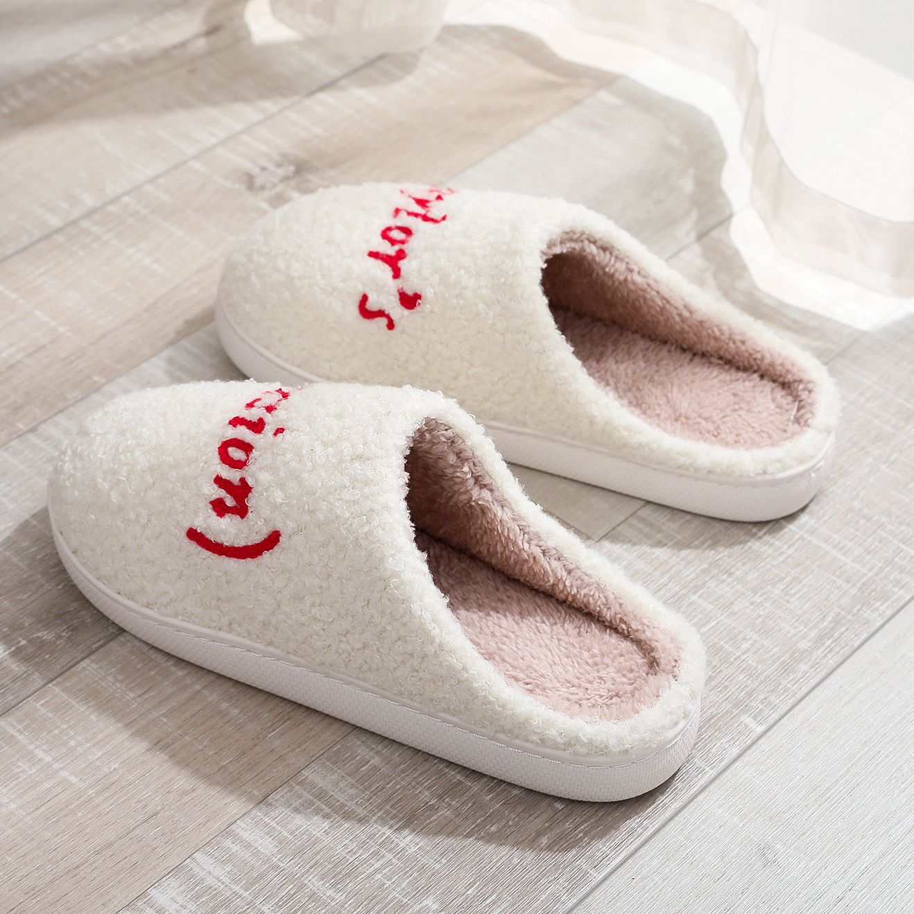 Cotton Slippers Spring Cotton Thick Plush Home Slippers